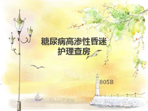 高渗性非酮症糖尿病昏迷的护理 ppt课件
