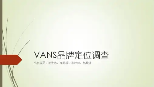 vans品牌调查