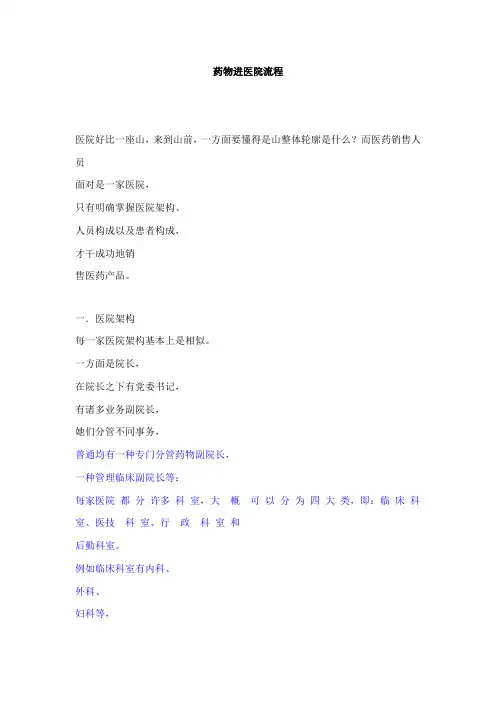 药品进入医院流程样本
