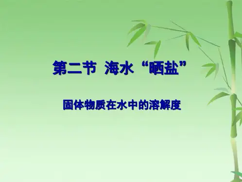 化学第二节海水晒盐PPT(共32张PPT)
