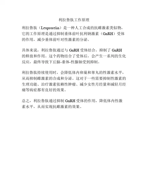 利拉鲁肽工作原理
