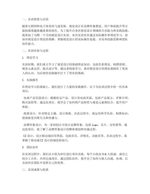 视觉设计实训报告
