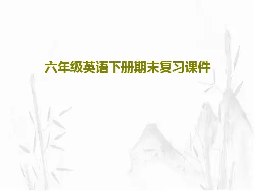 六年级英语下册期末复习课件共17页文档