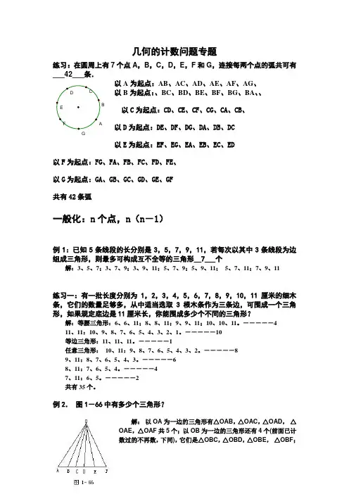 几何的计数问题专题