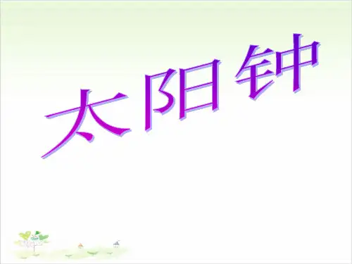 五年级下册公开课-太阳钟 教科版课件下载