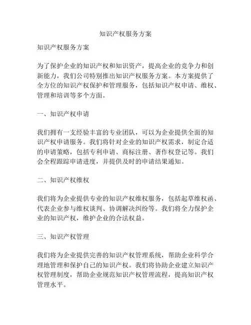 知识产权服务方案
