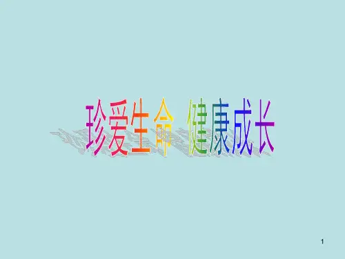 中小学主题班会课件—珍爱生命健康成长(共13张PPT)