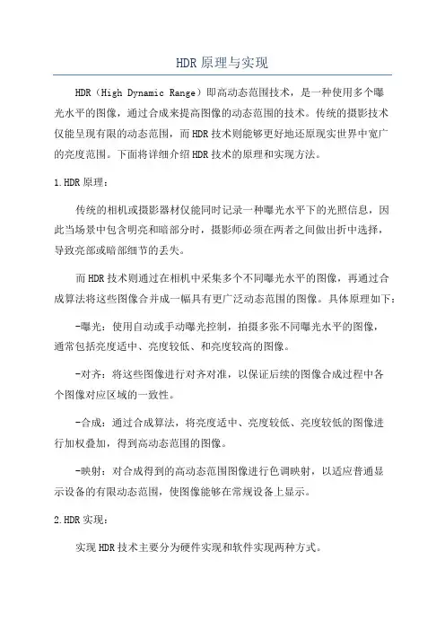 HDR原理与实现