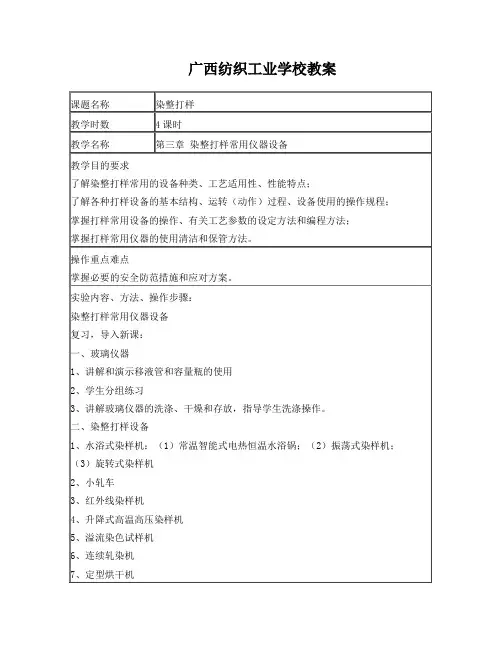 染整打样常用仪器设备