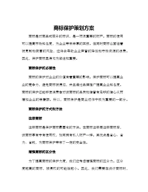 商标保护策划方案