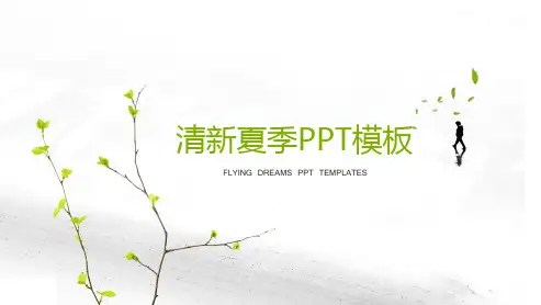 超简单清新夏季工作汇报总结PPT模板