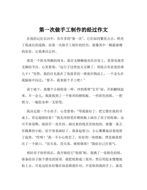 第一次做手工制作的经过作文