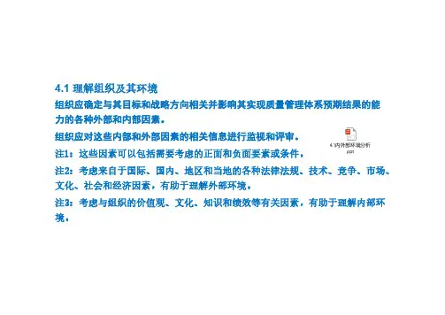 IATF16949汽车质量管理体系 理解组织及其环境