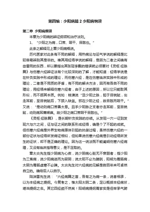 第四编：少阳病篇2少阳病纲领
