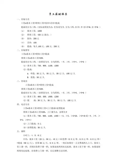培训机构-员工薪酬体系