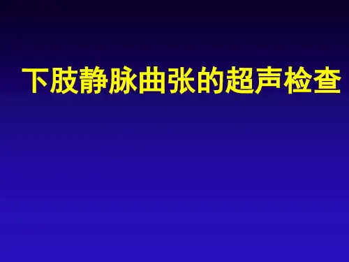 下肢静脉曲张的超声检查ppt课件