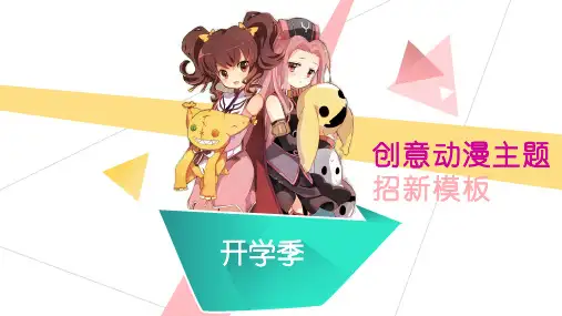 大学动漫社二次元社招新ppt模版