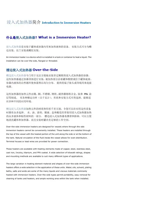 浸入式加热器(中英文)