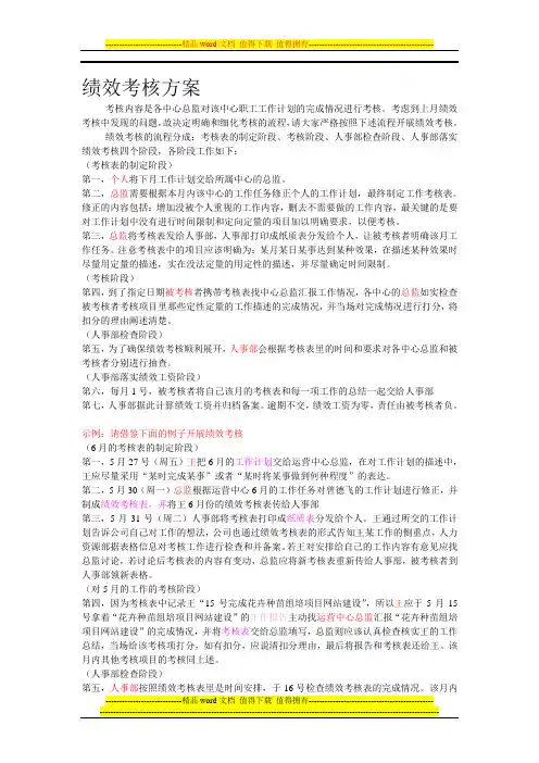 绩效考核流程阐述