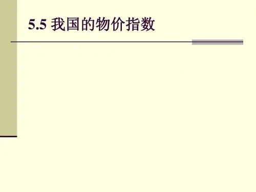 统计学原理 第五章 5-2-(5.5我国的物价指数)