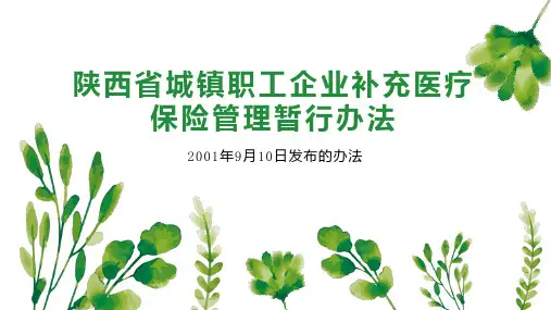 陕西省城镇职工企业补充医疗保险管理暂行办法