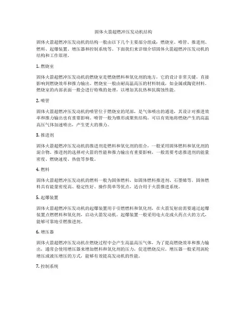 固体火箭超燃冲压发动机结构