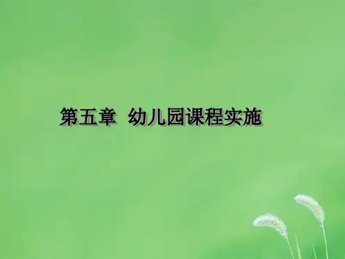 幼儿园课程的实施