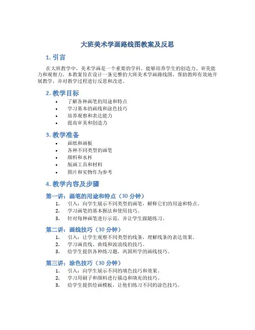 大班美术学画路线图教案及反思