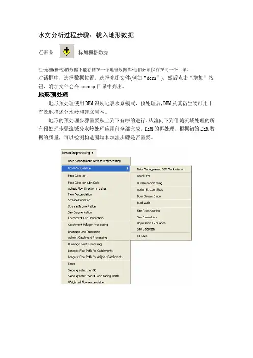 arcgis中的archydro操作流程