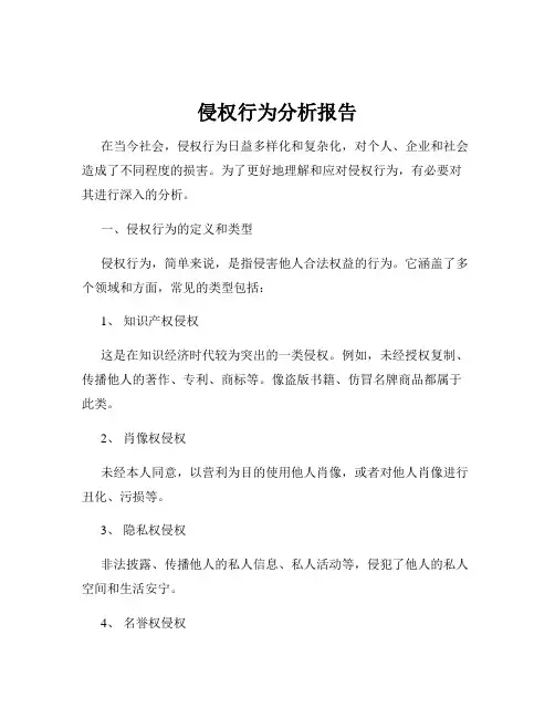 侵权行为分析报告