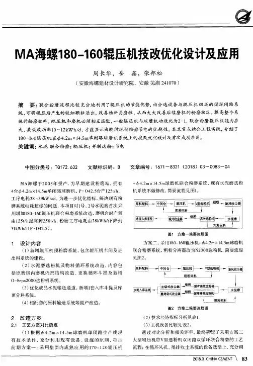 MA海螺180-160辊压机技改优化设计及应用