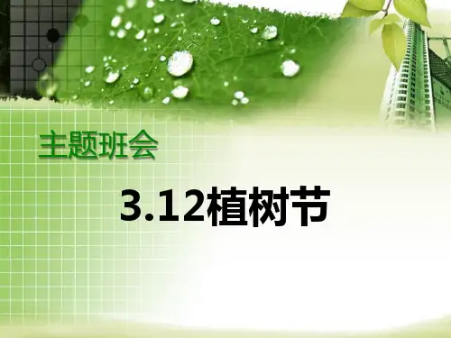 植树节主题班会 课件 (22ppt)