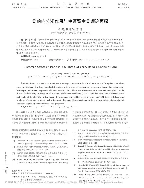 骨的内分泌作用与中医肾主骨理论再探_周鹏