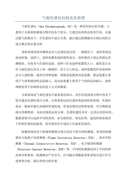 气相色谱仪结构及其原理