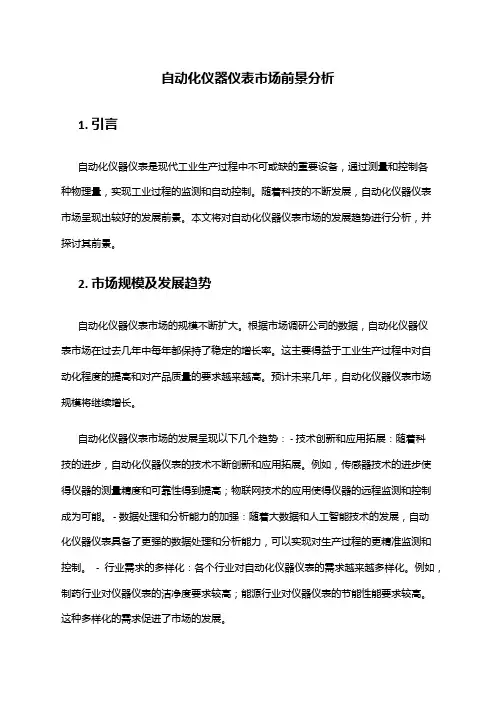2024年自动化仪器仪表市场前景分析