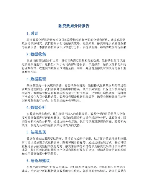 融资数据分析报告