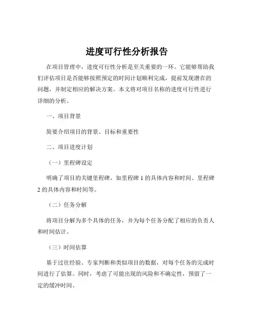 进度可行性分析报告