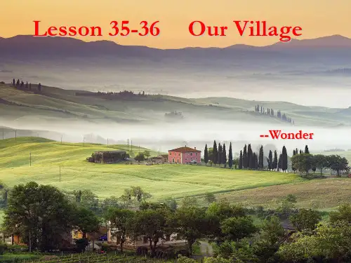 新概念英语第一册第35-36课our village-课件