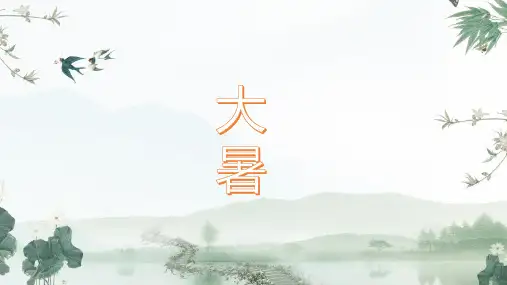 中国风传统习俗大暑节气PPT模板
