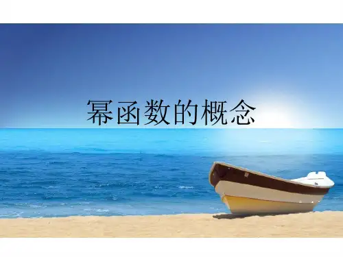 幂函数的概念