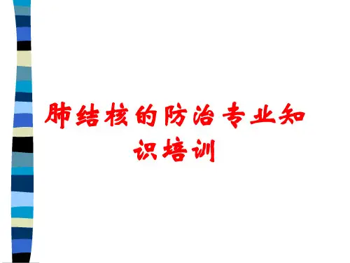 肺结核的防治专业知识培训