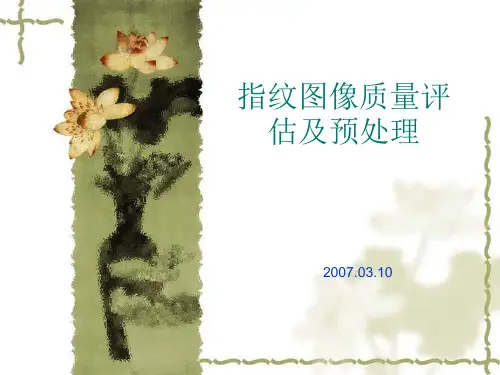 指纹图像质量评估及预处理