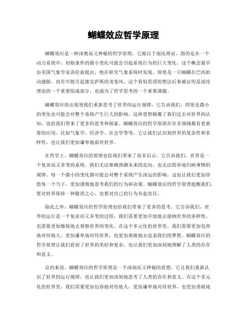 蝴蝶效应哲学原理