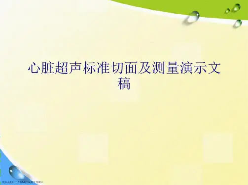 心脏超声标准切面及测量演示文稿