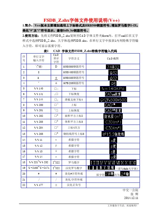 CAD三级钢筋HRB400符号(FSDB_Z字体)
