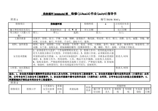 供热循环泵检修作业指导书(共9页)