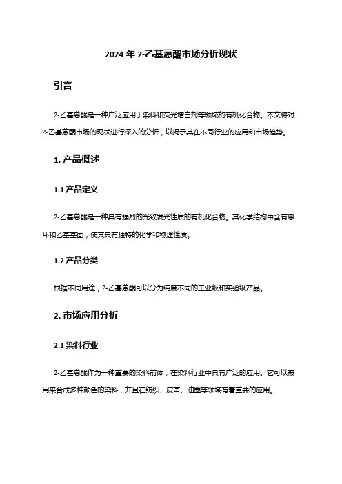2024年2-乙基蒽醌市场分析现状