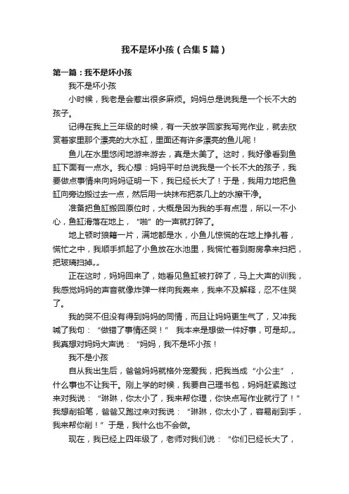 我不是坏小孩（合集5篇）