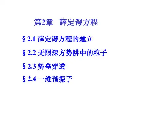 大学物理-薛定谔方程