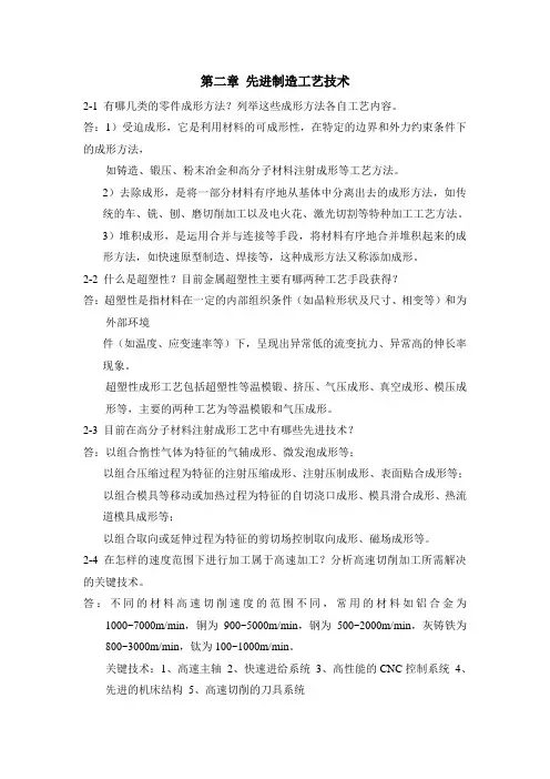 第二章 先进制造工艺技术